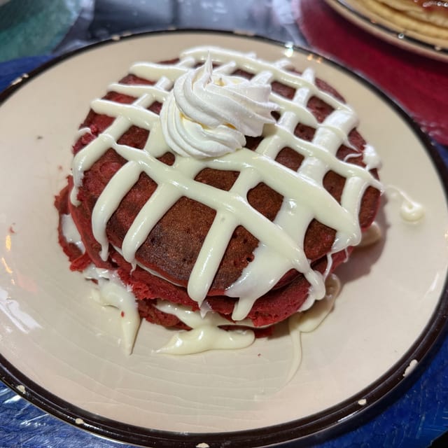 Red Velvet Pancakes.